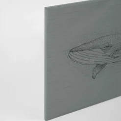 Leinwandbild Wal, grau, 90x60 cm DD120381
