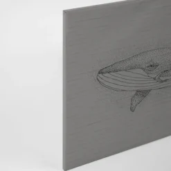 Leinwandbild Wal, grau, 90x60 cm DD120380