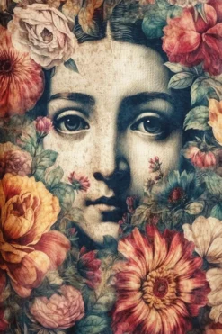 Leinwand Blooming Mona Lisa 30 x 45 cm