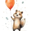Leinwand Cute Raccoon Orange 30 x 45 cm