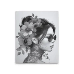 Leinwand Flowergirl Grey 40 x 50 cm