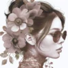 Leinwand Flowergirl Mauve 40 x 50 cm