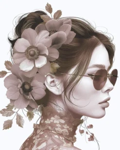 Leinwand Flowergirl Mauve 40 x 50 cm