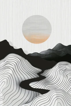 Leinwand Grey Sun 30 x 45 cm
