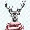 Leinwand Modern Deer III 45 x 30 cm