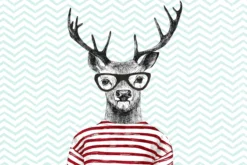 Leinwand Modern Deer III 45 x 30 cm