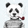 Leinwand Modern Panda I 45 x 30 cm