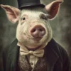 Leinwand Mr.Pig 40 x 50 cm