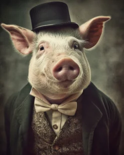 Leinwand Mr.Pig 40 x 50 cm