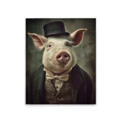 Leinwand Mr.Pig 40 x 50 cm