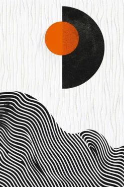 Leinwand Orange Sun 30 x 45 cm