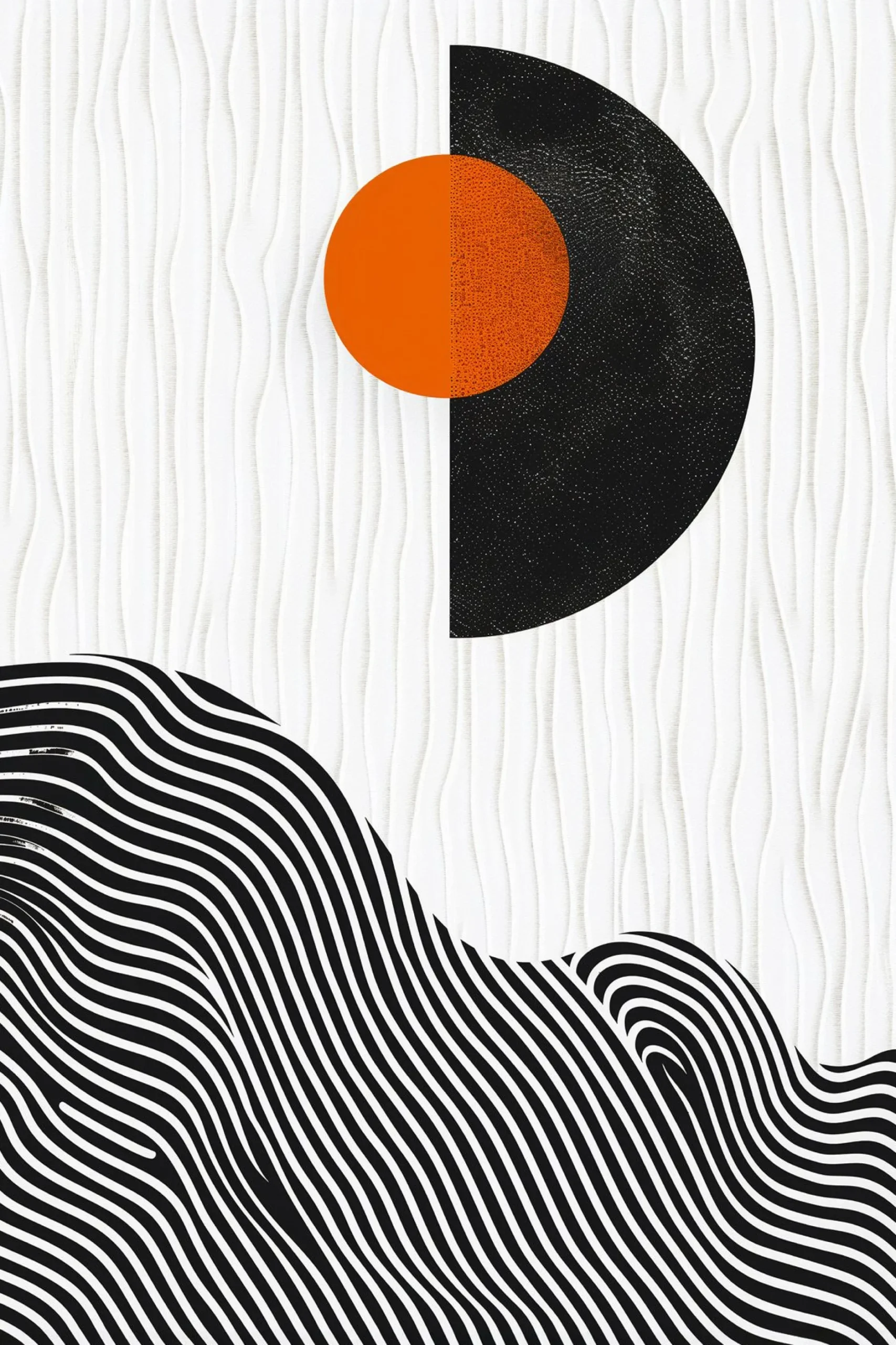 Leinwand Orange Sun 30 x 45 cm