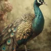 Leinwand Peacock Vintage 30 x 45 cm