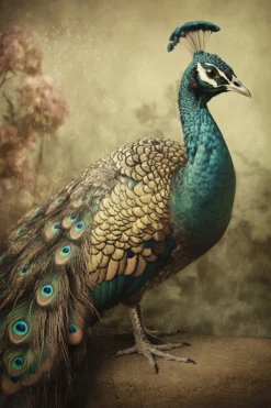 Leinwand Peacock Vintage 30 x 45 cm