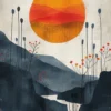 Leinwand Skandi Sunset 30 x 45 cm