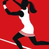 Leinwand Tennisplayer 30 x 45 cm