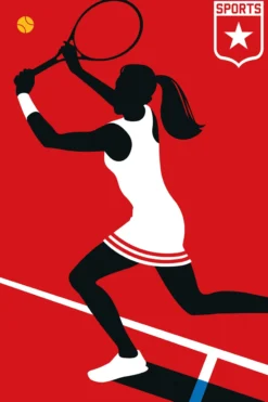Leinwand Tennisplayer 30 x 45 cm