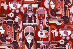 Leinwand Wall of Sound II 45 x 30 cm