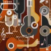 Leinwand Wall of Sound I 45 x 30 cm