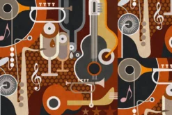 Leinwand Wall of Sound I 45 x 30 cm