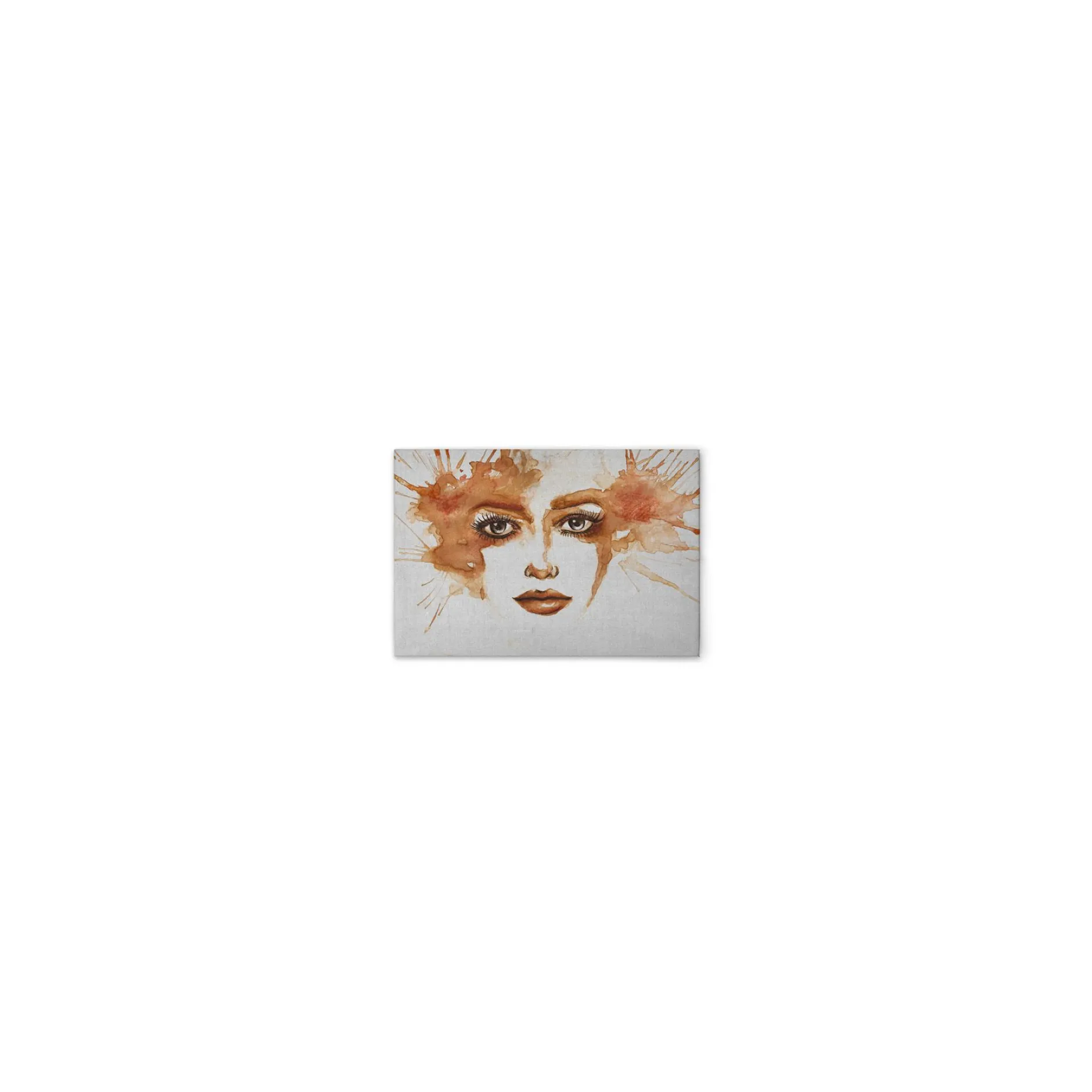 Leinwand Watercolor Face I 45 x 30 cm