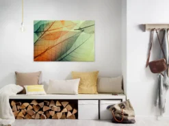 Livingwalls Leinwand, Blätter, Transparenz, 90x60 cm DD120273