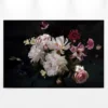Livingwalls Leinwand, Blumen, dunkler Hintergrund, 90x60 cm DD120255