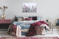Livingwalls Leinwand, Blumen, Schmetterlinge, 90x60 cm DD120259