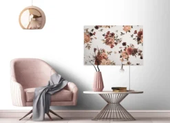 Livingwalls Leinwand, Blumen, Blätter, 90x60 cm DD120261