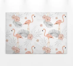 Livingwalls Leinwand, Flamingo, rosa, grau DD120270