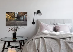 Livingwalls Leinwand, Industriehalle, Fenster, 90x60 cm DD120275