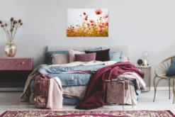 Livingwalls Leinwand, Kosmeen, Feldlandschaft, 90x60 cm DD120289