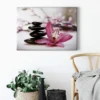 Livingwalls Leinwand, Orchidee, rosa, schwarz DD123042