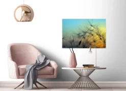 Livingwalls Leinwand, Pusteblume, Sonnenuntergang, 90x60 cm DD120284