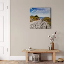 Livingwalls Leinwand, Strand, beige, blau DD123274