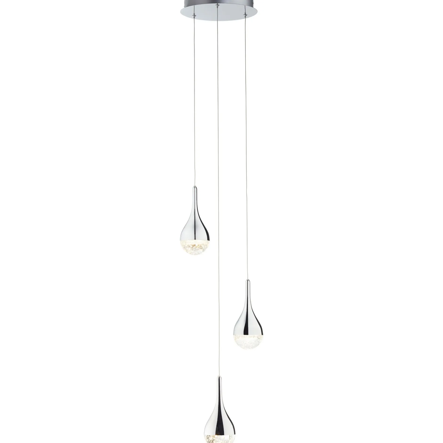 Pendelleuchte aus Glas - Gustav - Metallic