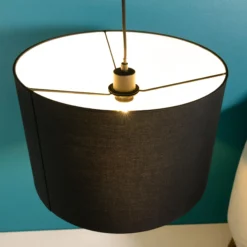 Pendelleuchte Enno - Textil Schwarz