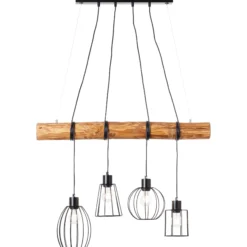 Pendelleuchte Karla - Holz Braun