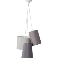 Pendelleuchte Sarah - Textil Grau