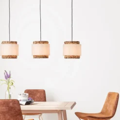 Pendelleuchte Till - Textil Braun