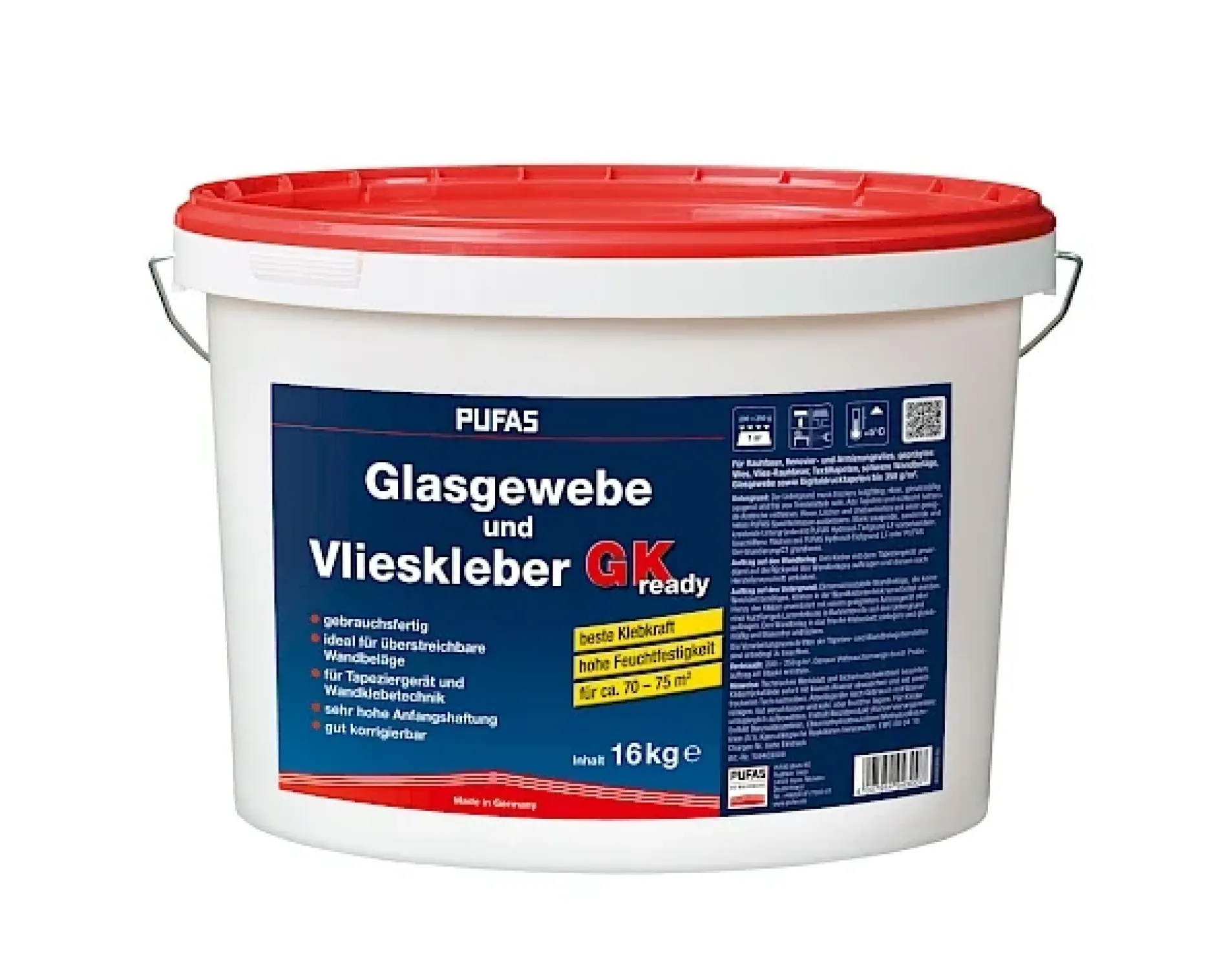 Pufas Glasgewebe- und Vlieskleber GK ready 16 kg