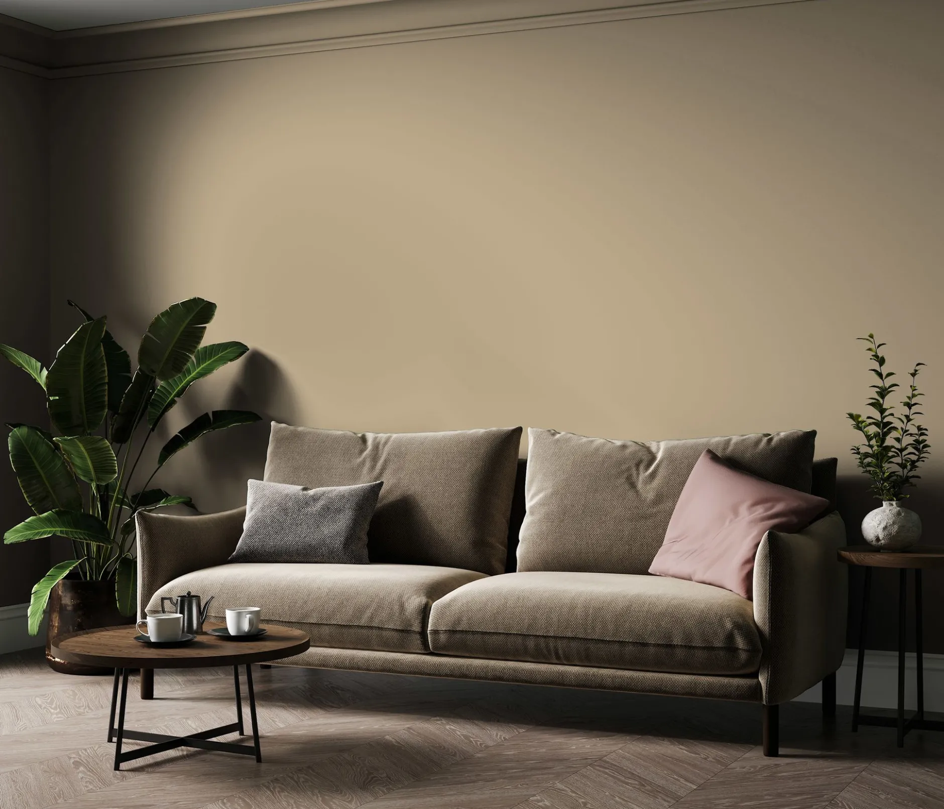 PURO Wandfarbe Beige "Mellow Brown" DD126031 1 l