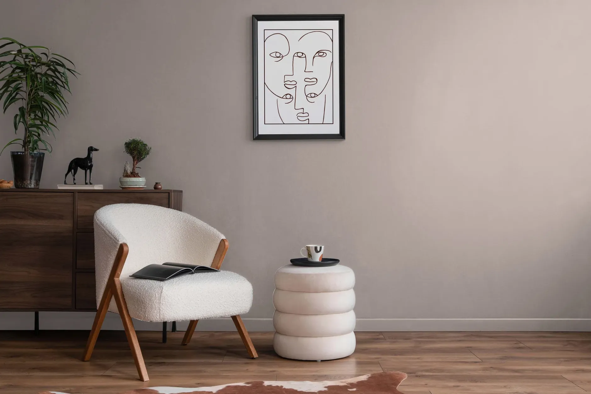 PURO Wandfarbe Beige "Rosy Beige" DD125839 1 l