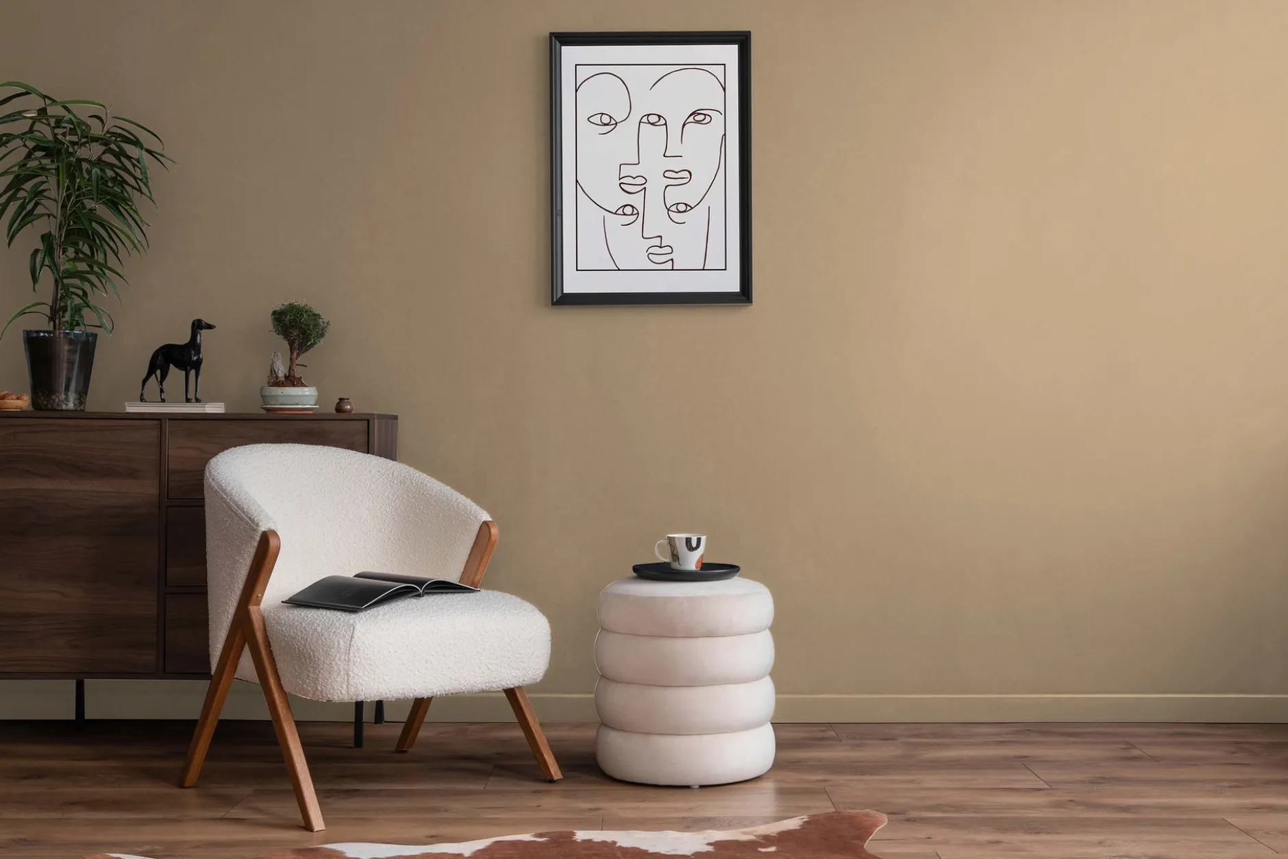 PURO Wandfarbe Beige "Sandy Beige" DD126079 1 l