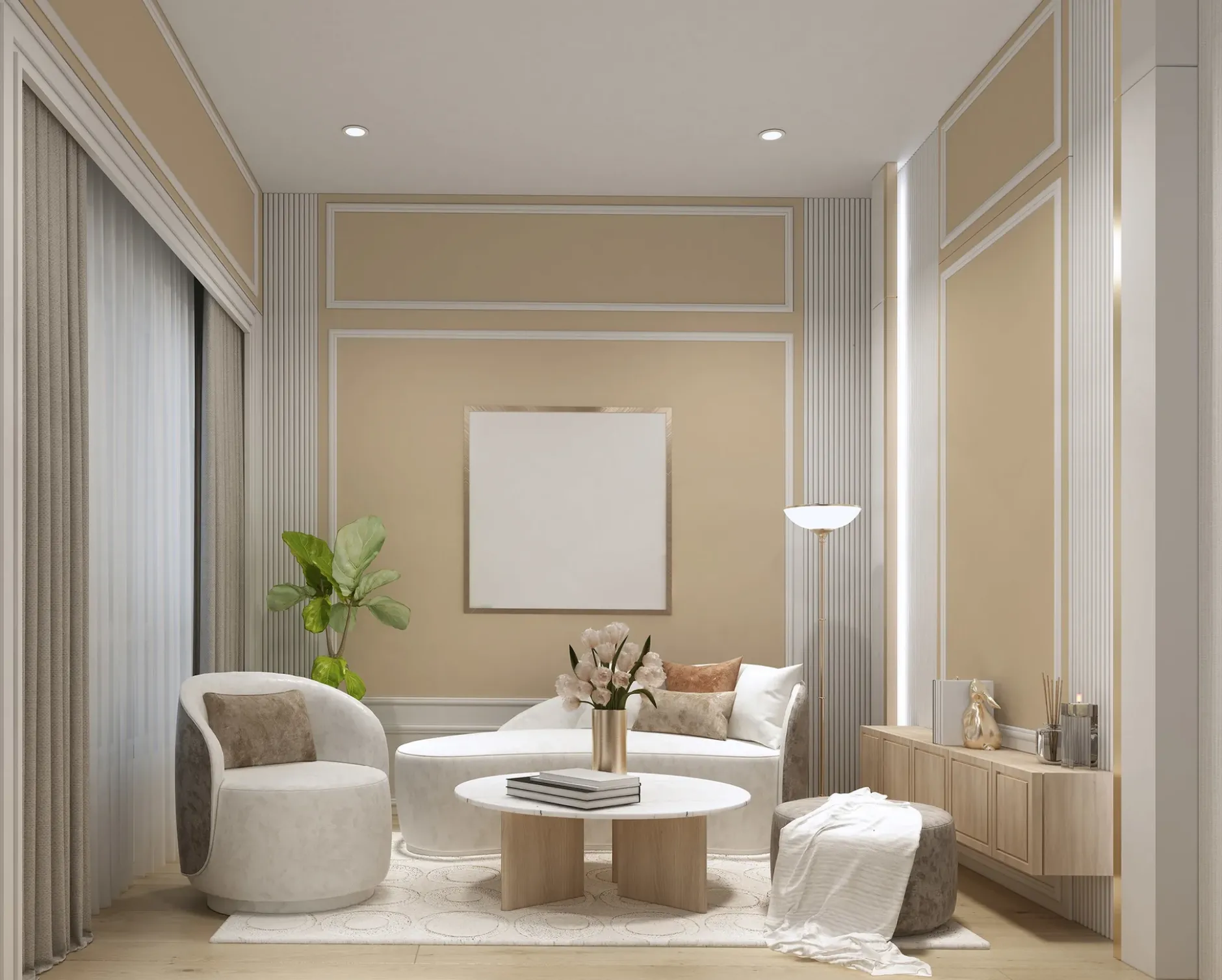 PURO Wandfarbe Beige "Smooth Saffron" DD126118 1 l