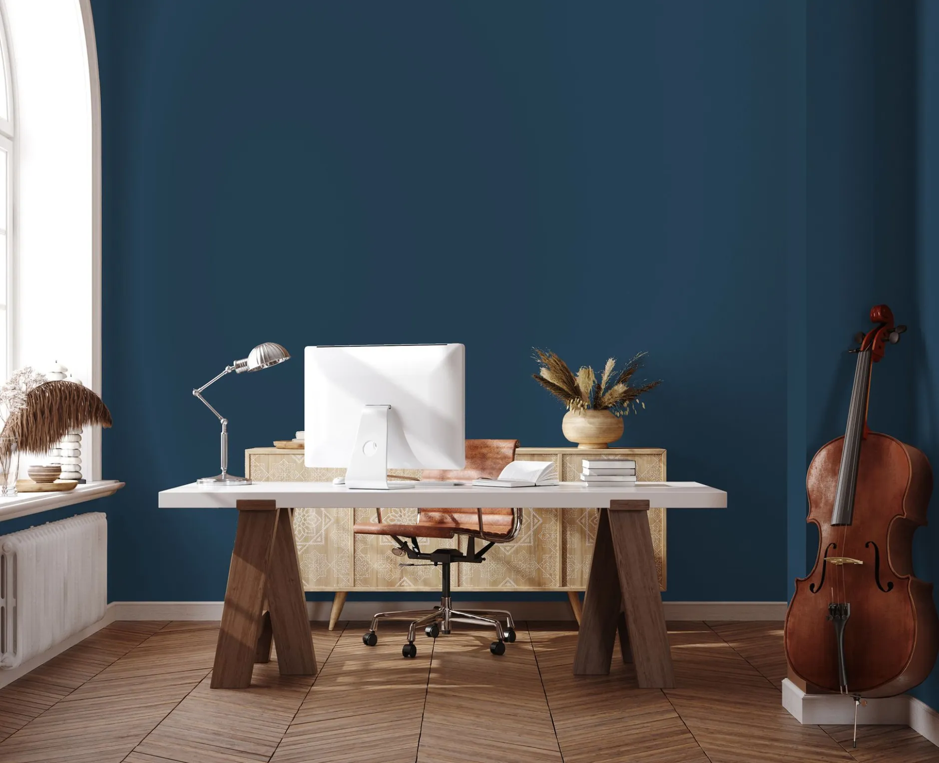 PURO Wandfarbe Blau "Ocean Blue" DD125899 1 l