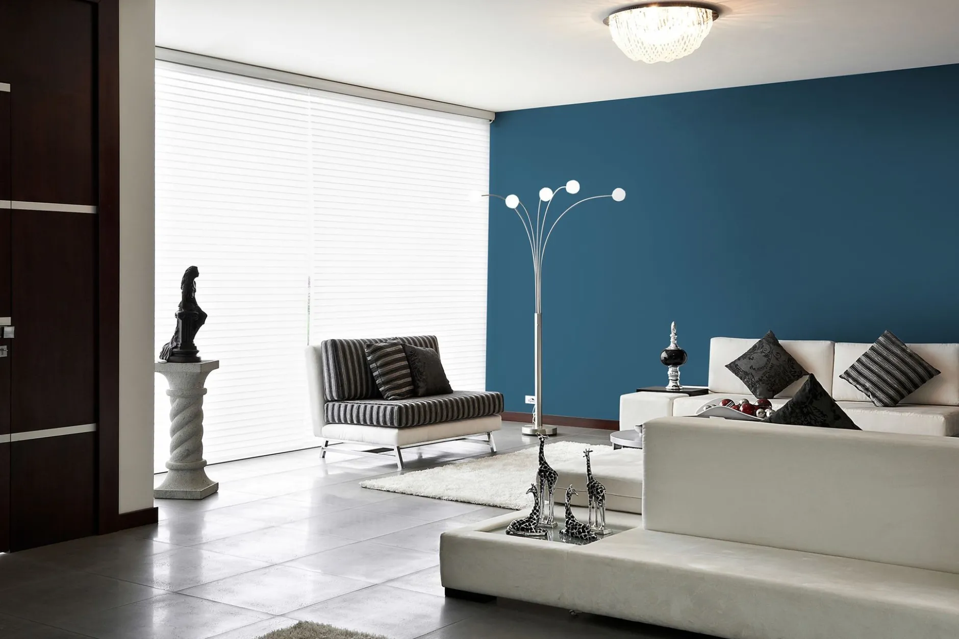 PURO Wandfarbe Blau "Ocean Blue" DD125887 1 l