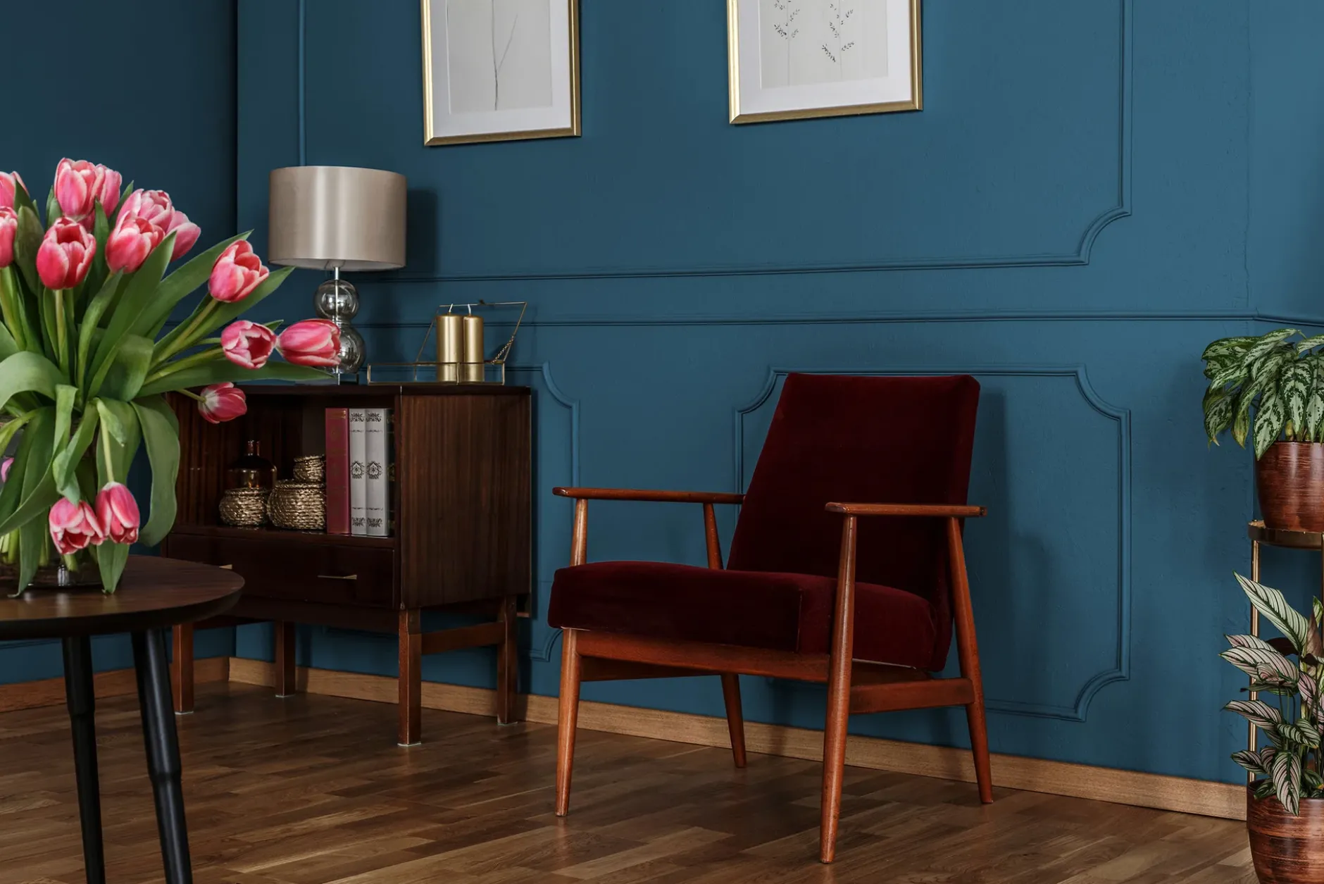 PURO Wandfarbe Blau "Ocean Blue" DD125887 1 l