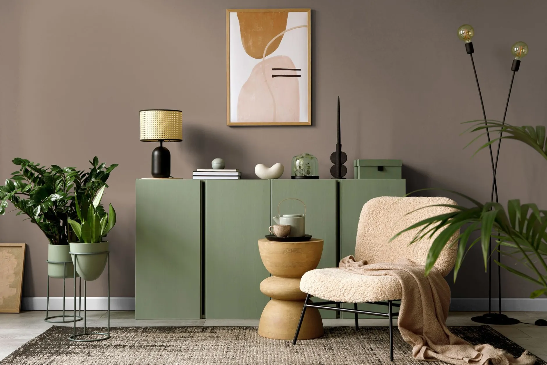 PURO Wandfarbe Braun "Calm Taupe" DD126010 1 l