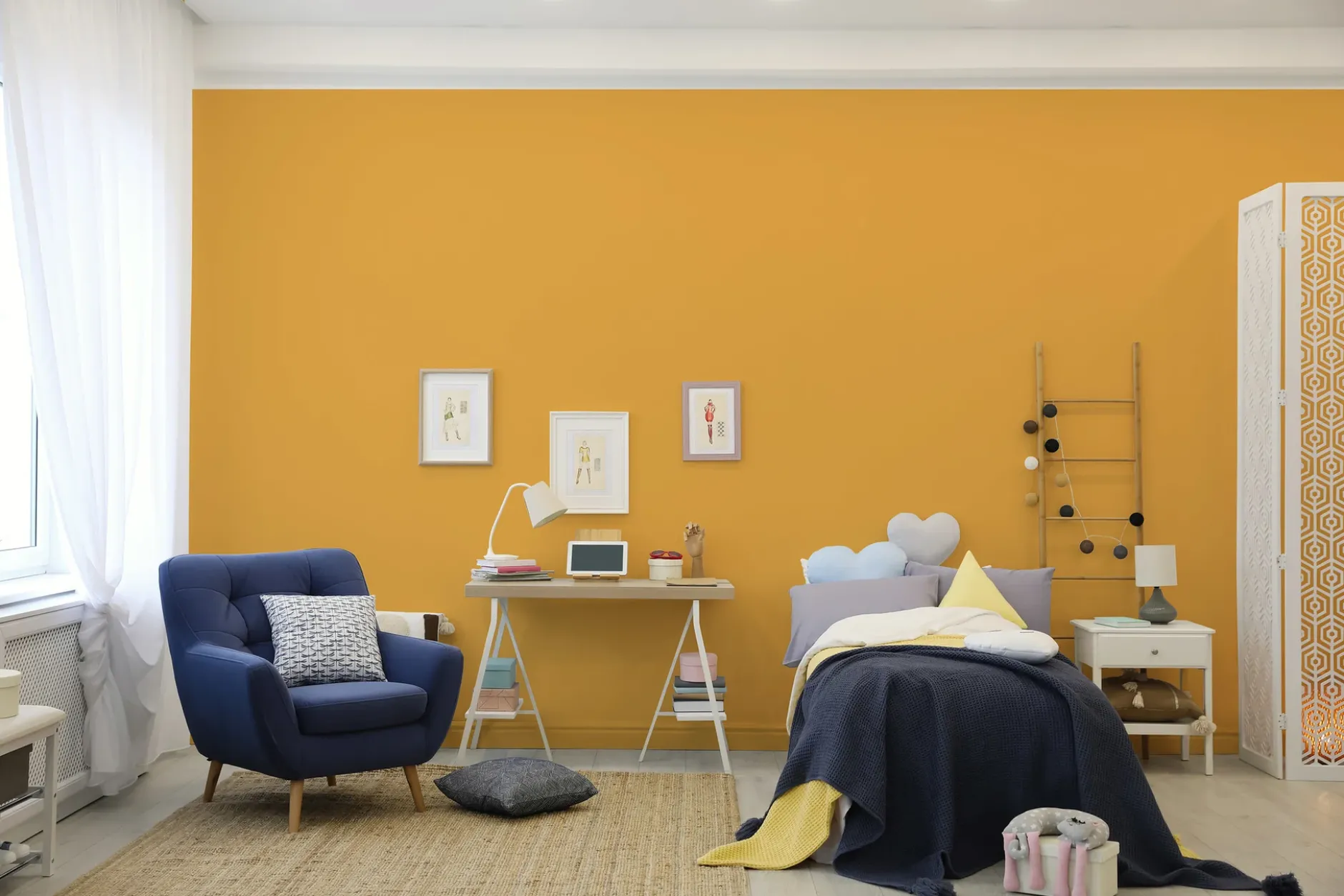 PURO Wandfarbe Gelb "Sunny Yellow" DD126112 1 l